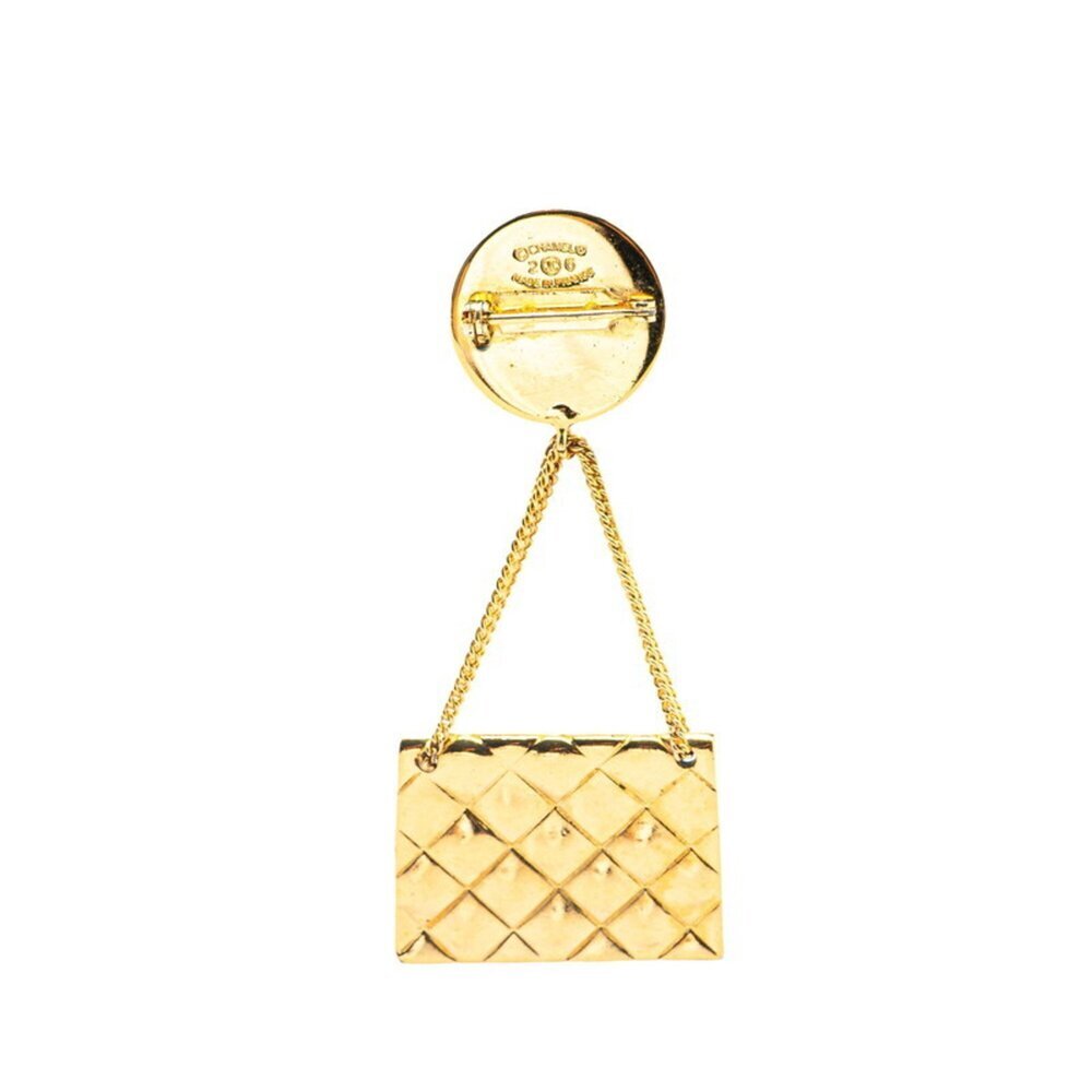 CHANEL Authentic Gold Logo Brooch - Picture 2 of 4